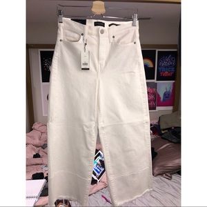 Banana Republic white wide leg jeans